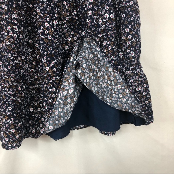 Loft Women’s Tiered Skirt Ruffles Pull On Daisy Pattern Lined Swingy Flirty Mini - Picture 2 of 6